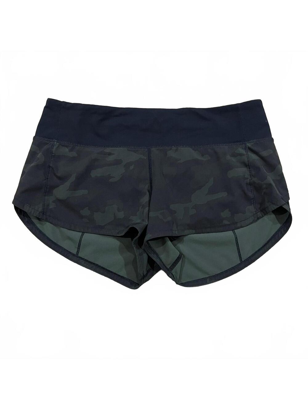 Lululemon Speed Up Shorts 2.5" Green Camo Size 4